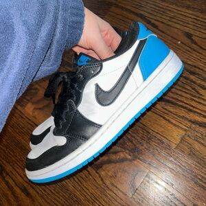 Women’s Jordan 1 Retro Low OG Black Dark Powder Blue